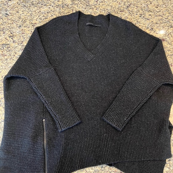 Allsaints Alpaca Wool Asymmetrical Sweater - Picture 2 of 5
